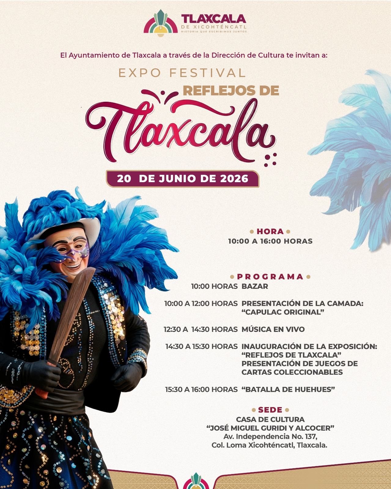 Fortalece Ayuntamiento de Tlaxcala la identidad cultural y el talento local con la Expo Festival ‘Reflejos de Tlaxcala’